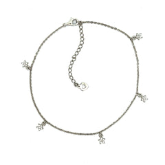 PurpleLuck Nithya 925 Silver Anklet. Star charm anklet with adjustable chain for women and girls. Ideal gift for girlfriend and wife