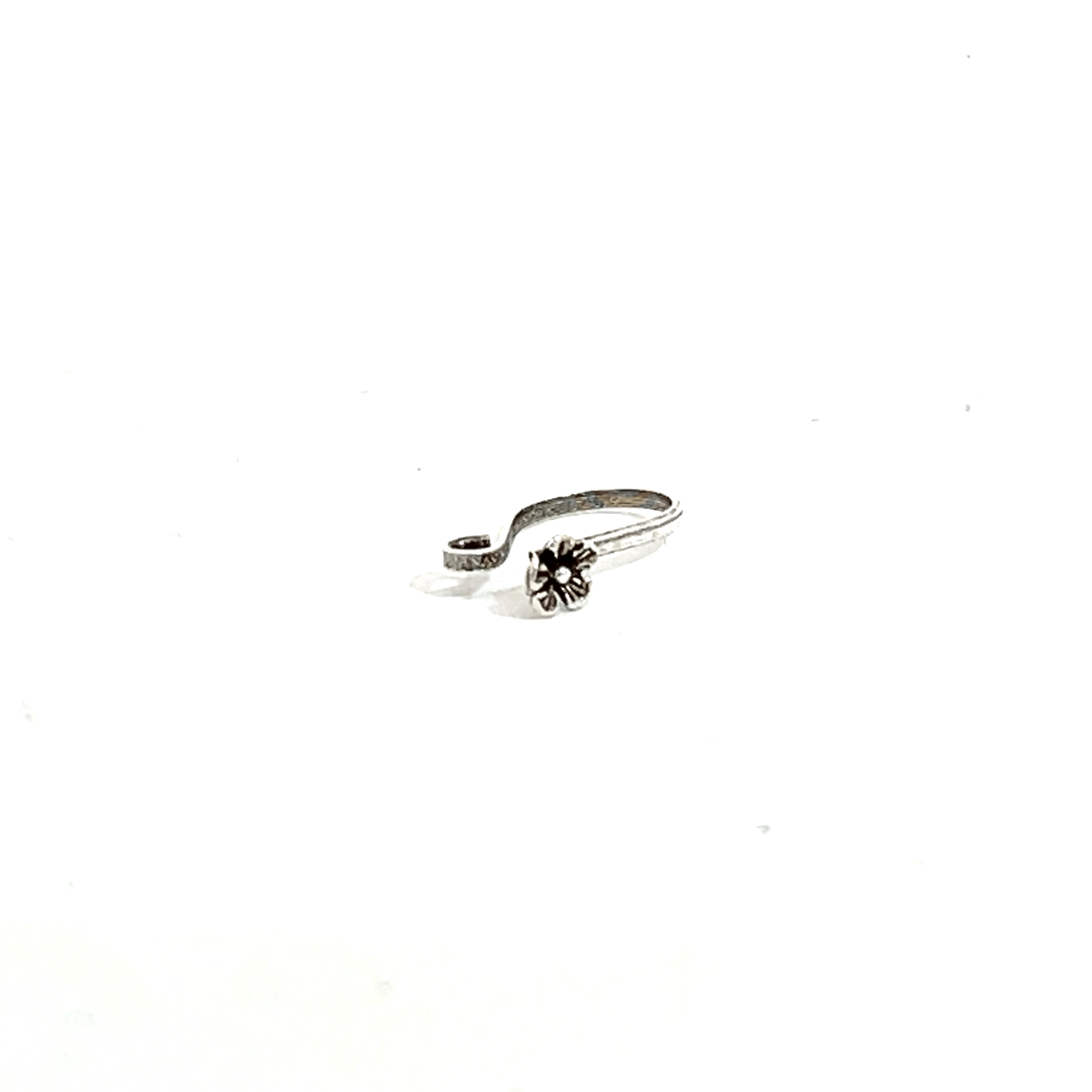 Purpleluck Bloom Oxidized Silver Nose Pin for women, everyday wear