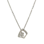 PurpleLuck Olivia 925 Silver Pendant. Simple daily wear modern gift for Women and girls