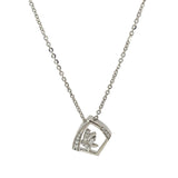 PurpleLuck Olivia 925 Silver Pendant. Simple daily wear modern gift for Women and girls