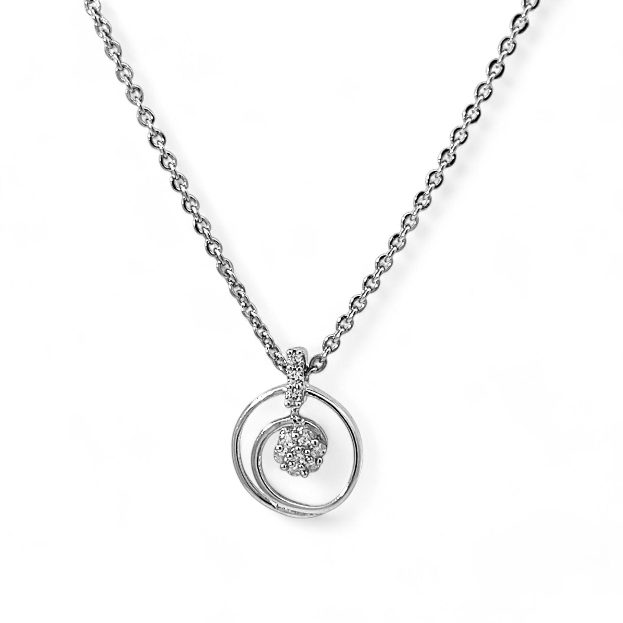PurpleLuck Circle Of Life 925 Silver Necklace. Minimal daily and office wear pendant. Ideal gift for sister, girlfriend and wife