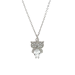 PurpleLuk Owl 925 Silver Pendant for girls and women everyday and party wear