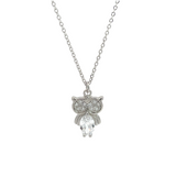 PurpleLuk Owl 925 Silver Pendant for girls and women everyday and party wear