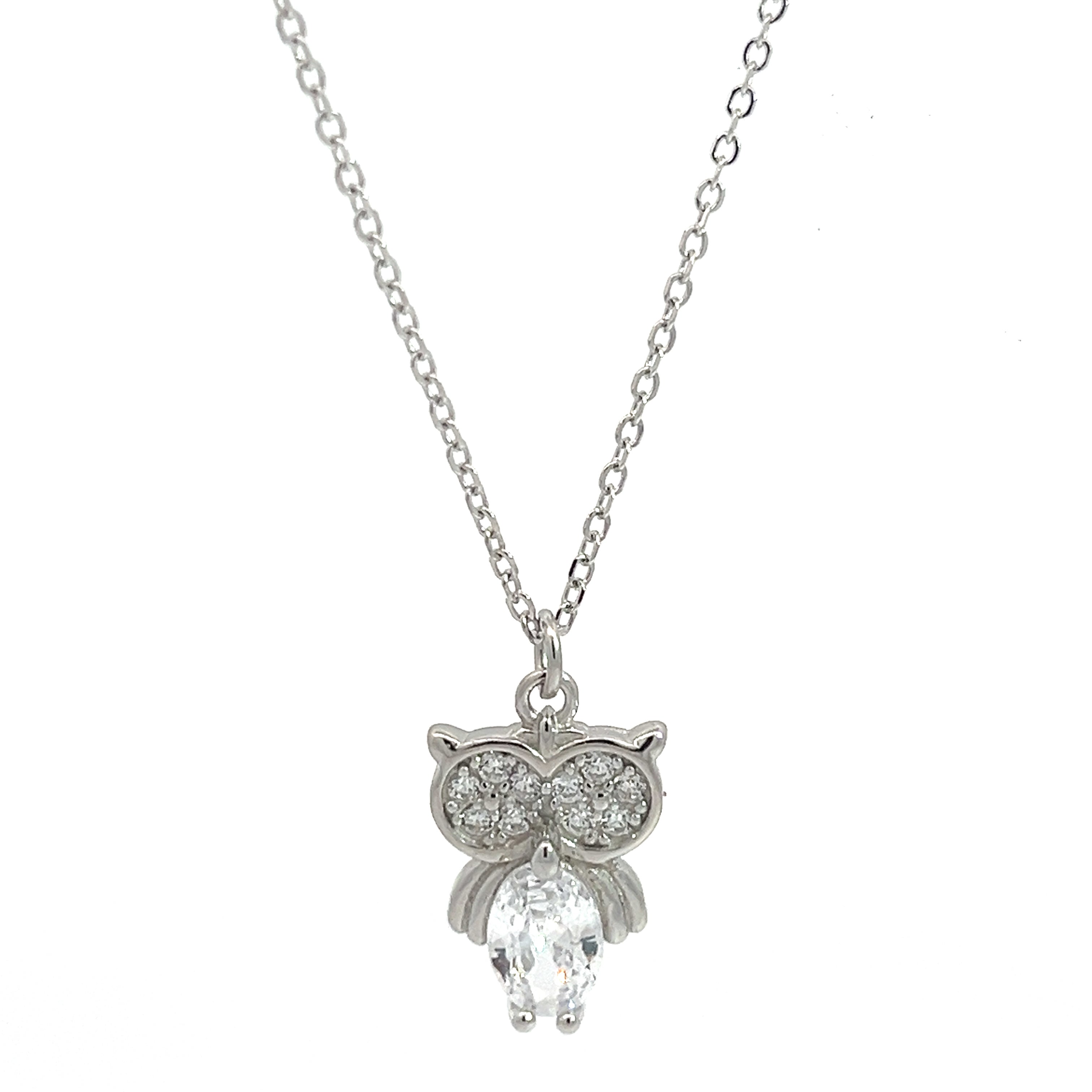 Owl Necklace Pendant With Real Vintage Watch Parts Bird