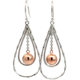 Purpleluck Teardrop 925 Silver Earrings for birthday and Valentine day gift for women and girls