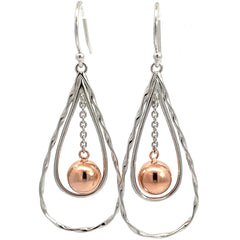 Purpleluck Teardrop 925 Silver Earrings for birthday and Valentine day gift for women and girls