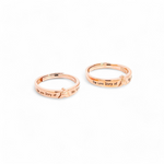 PurpleLuck Paris 925 Silver Couple Rings in Rose Gold and adjustable size