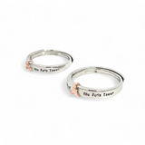 Purpleluck Paris Silver Couple Rings for Valentines Day Gift- Him and Her