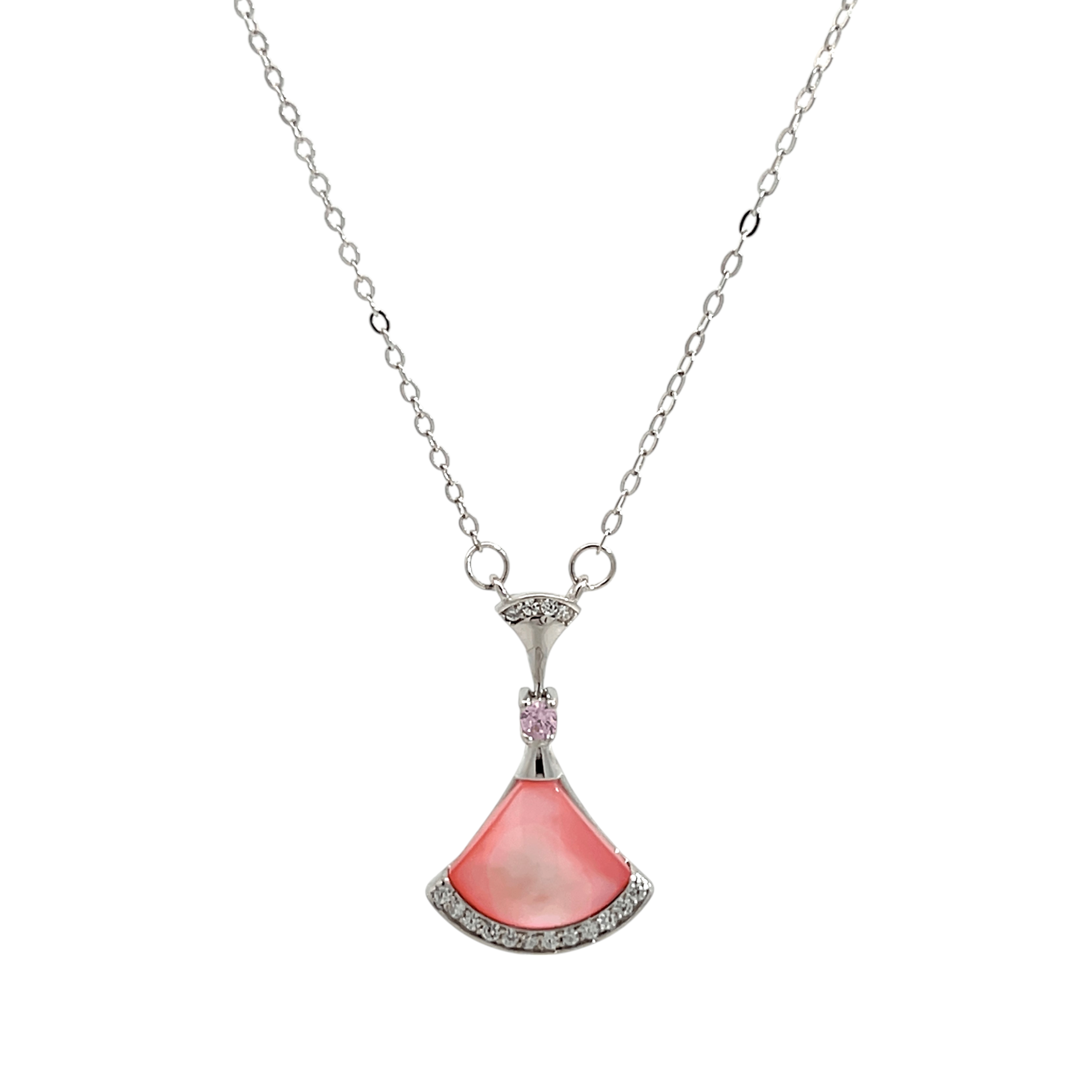 Purpleluck Pink Petal 925 Silver Pendant for women and girls daily and party wear, luxury gift