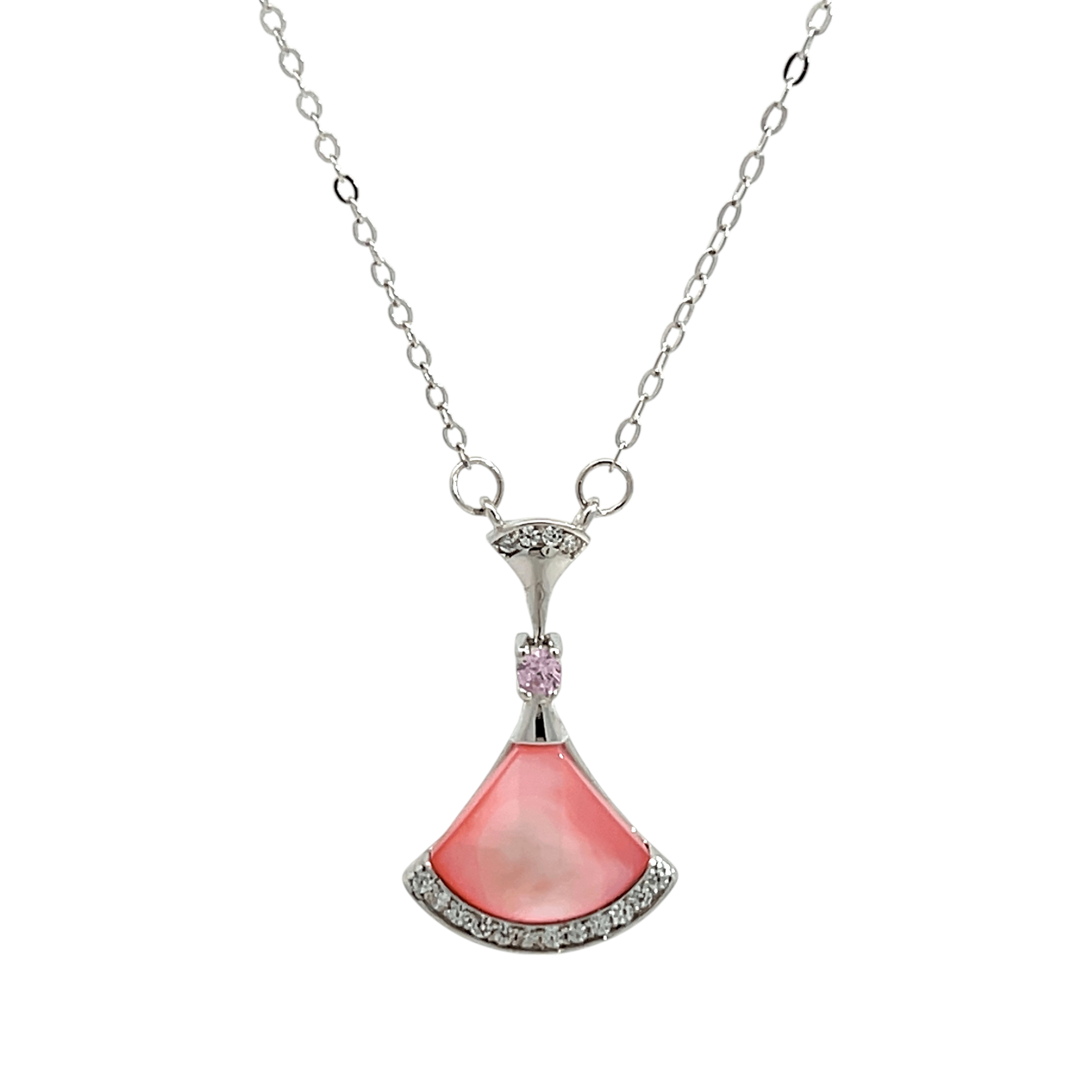 Purpleluck Pink Petal 925 Silver Pendant for women and girls daily and party wear, luxury gift
