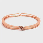 PurpleLuck Vanessa 925 Silver Bracelet in Rose Gold Plating. Dual sided festive wear bracelet for women and girls