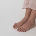 PurpleLuck Tamanna Rose Gold Italian Anklet. Sterling Silver simple daily wear anklet for women and girls. Ideal gift for wife