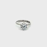PurpleLuck Jasmine 925 Silver Solitaire Ring Perfect gift for girlfriend. adjustable ring in modern design for women and girls