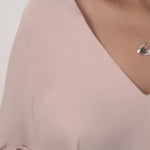 PurpleLuck Heart Of Glass Silver Pendant. Sterling Silver charming romantic gift for girlfriend.