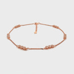 PurpleLuck Catherine 925 Silver Anklet- Rose Gold plated luxury ankle jewellery for women and girls. perfect gift for wife.