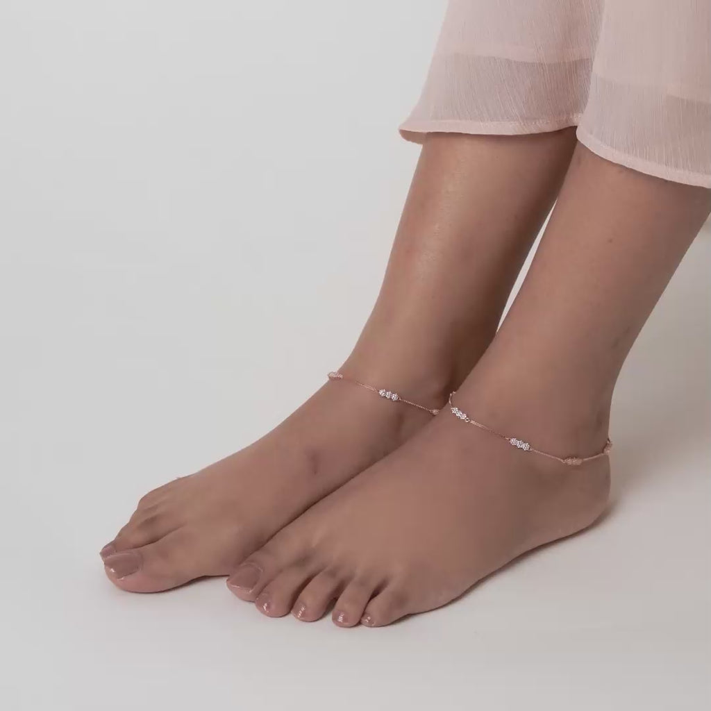 PurpleLuck Catherine Rose Gold Anklet