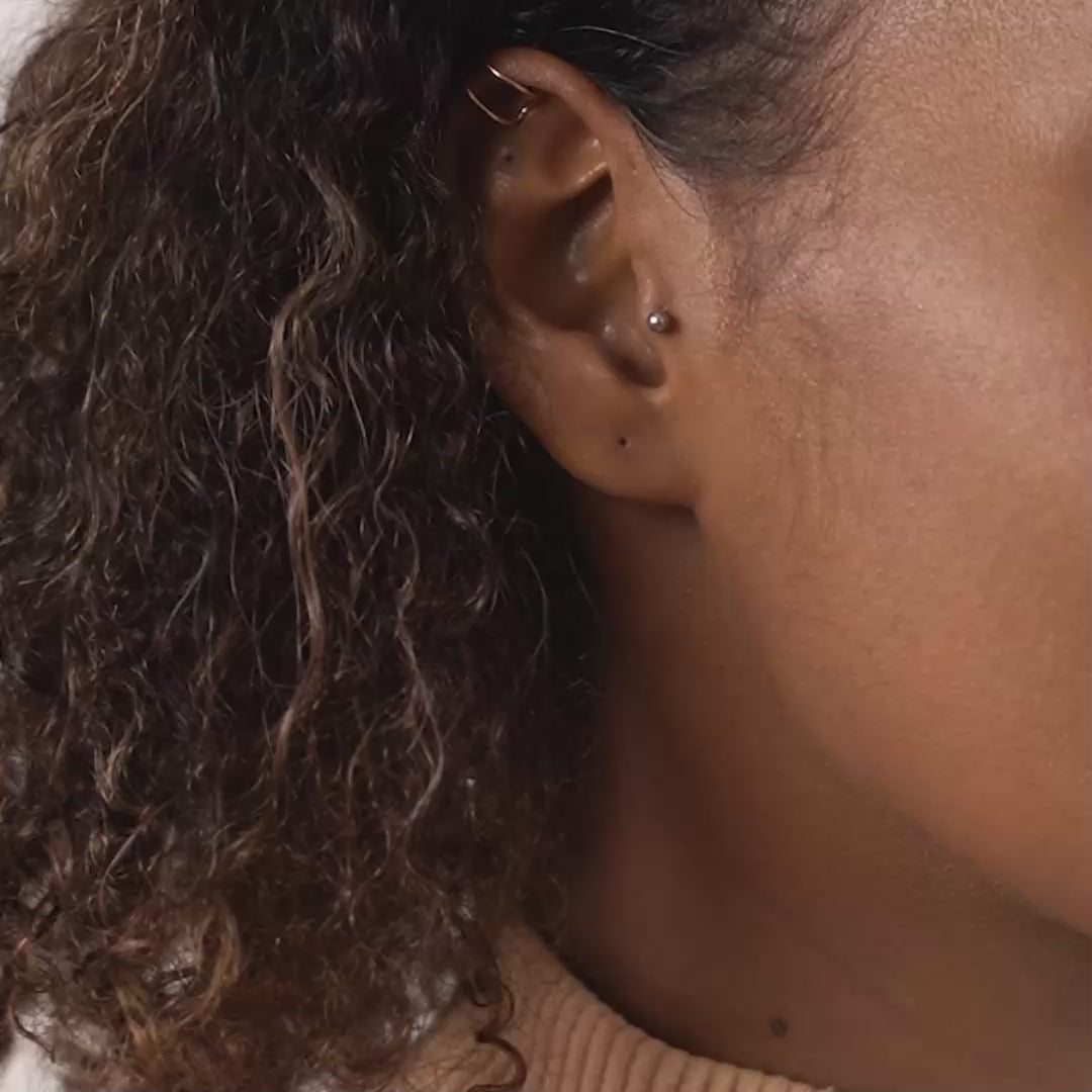 PurpleLuck Allison  Rose Gold Ear Cuffs. Sterling silver trendy and modern design for women and girls