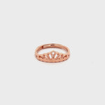 PurpleLuck Elisha Rose Gold Crown Ring. Simple and elegant adjustable ring. Minimal design