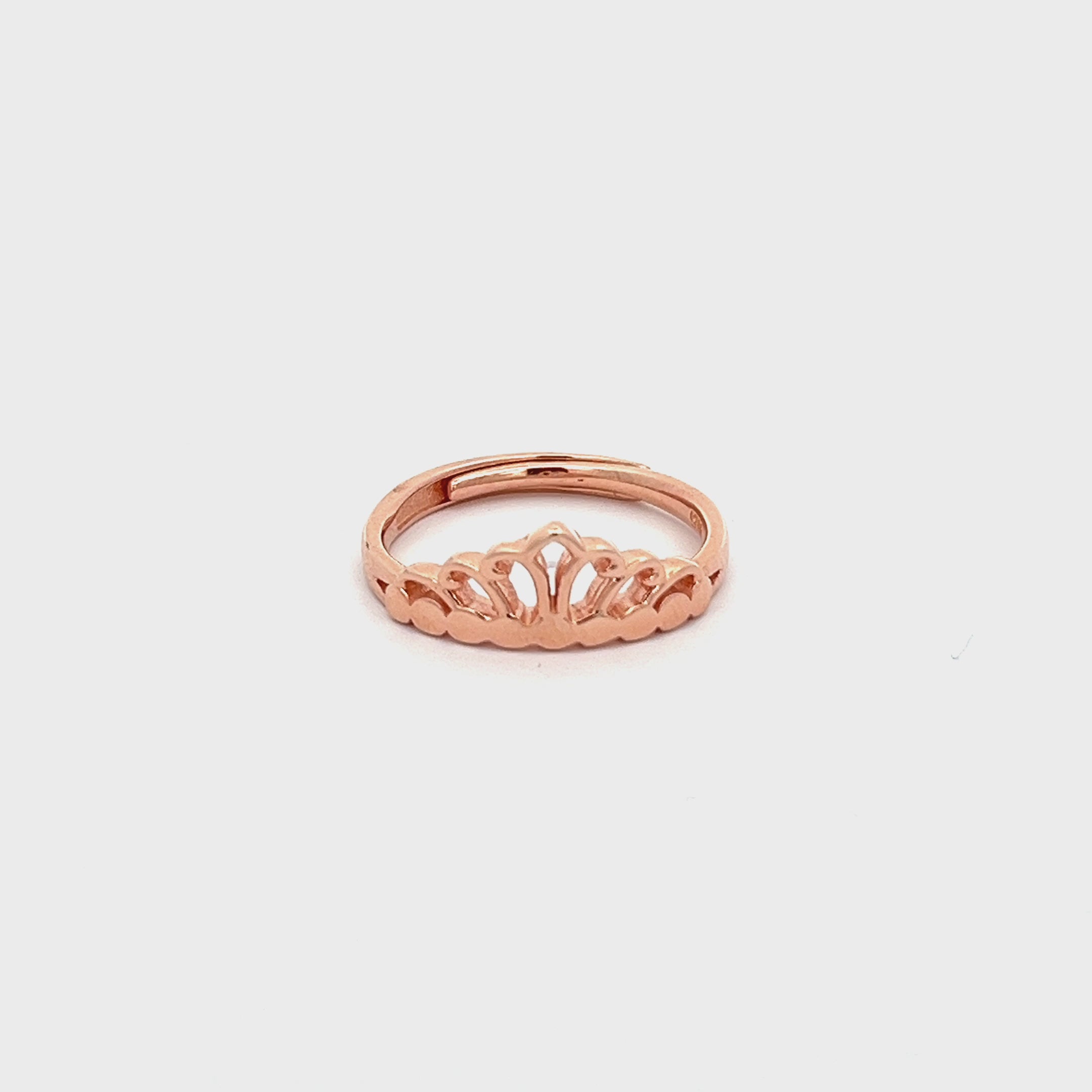 PurpleLuck Elisha Rose Gold Crown Ring
