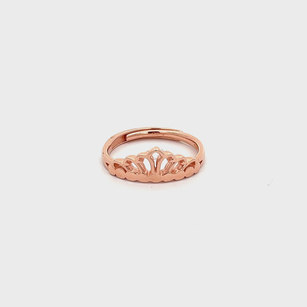 PurpleLuck Elisha Rose Gold Crown Ring