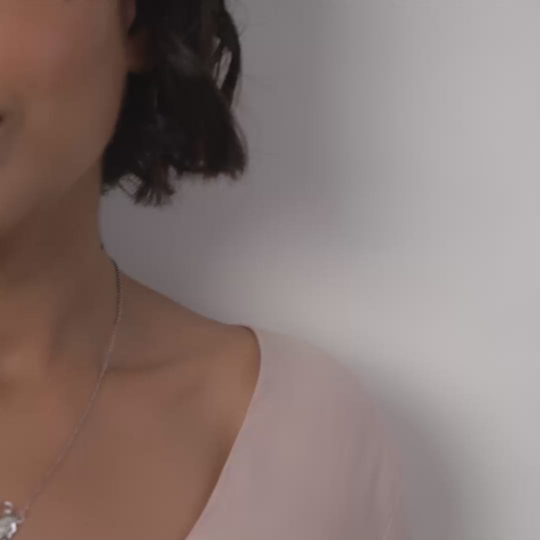 PurpleLuck Athalia 925 Silver Butterfly Necklace- glamorous and modern festive wear pendant. Romantic gift for women and girl 