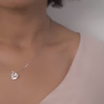 purpleluck My Valentine 925 Silver Necklace. Modern minimal heart design pendant with adjustable chain for gifting