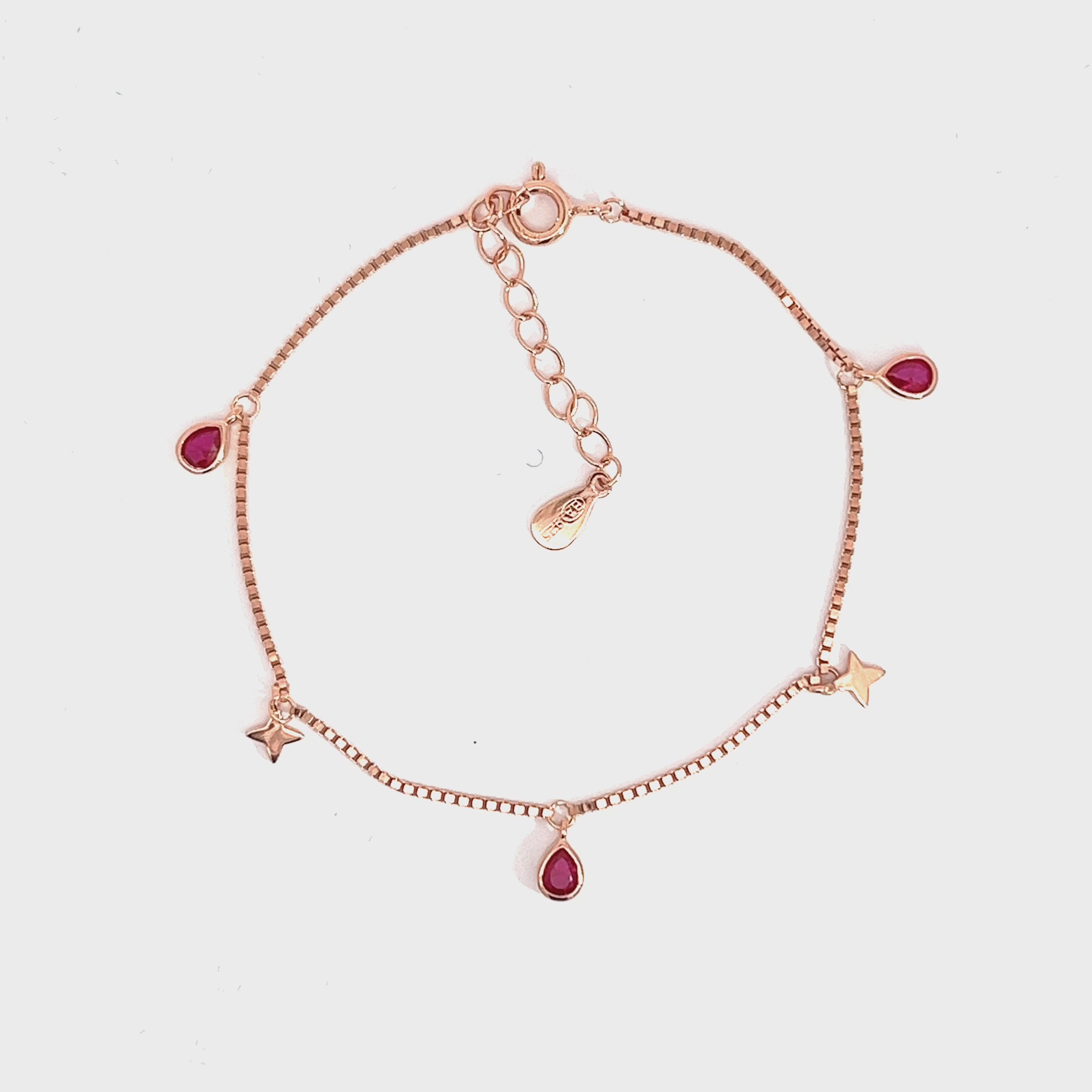 PurpleLuck Zeenat 925 Silver Bracelet In Rose Gold Plating for Women and Girls simple daily wear bracelet gift 
