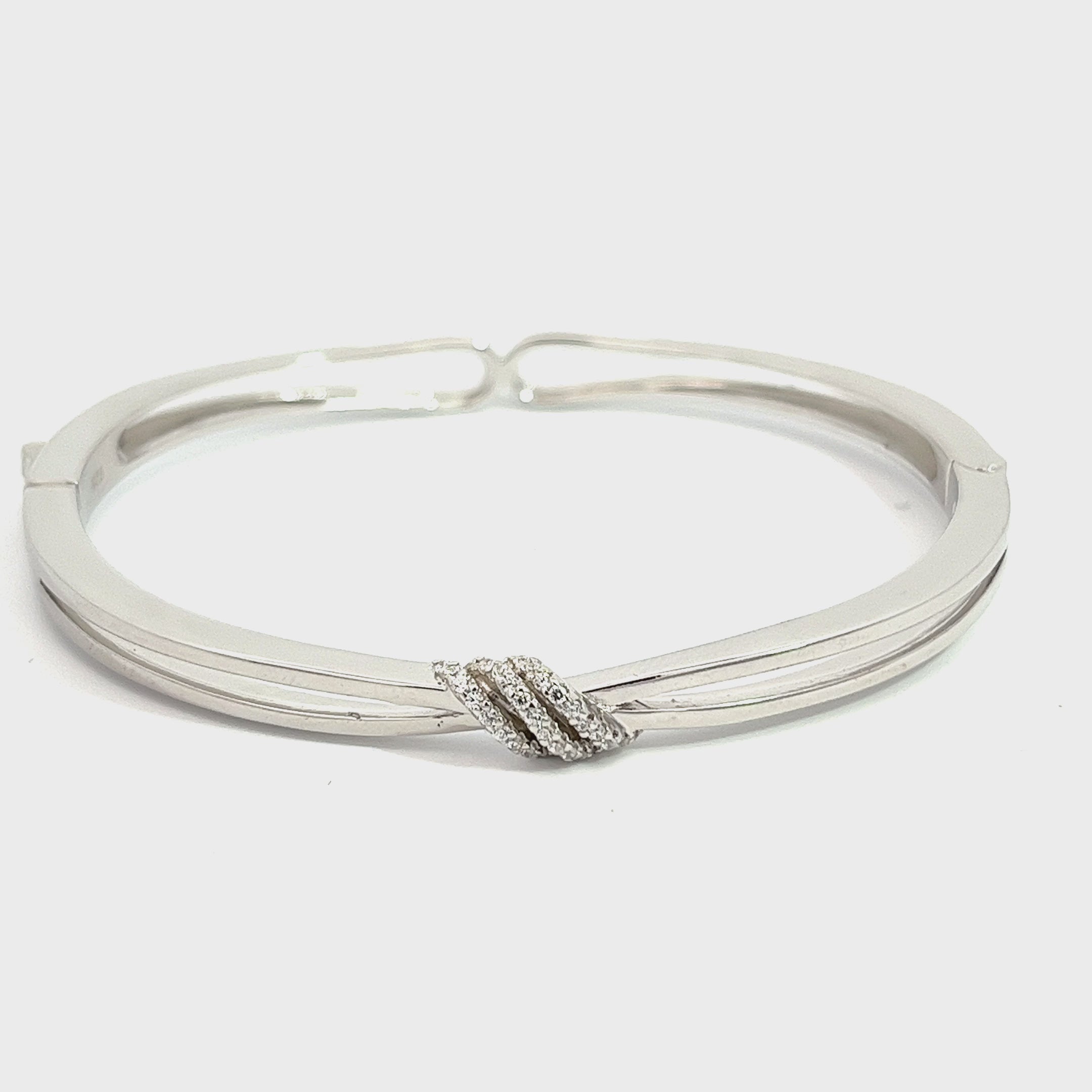 PurpleLuck Vanessa 925 Silver Bracelet. Dual sided festive wear bracelet for women and girls