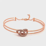  Purpleluck knot 925 Silver Bracelet, Delicate rose gold plated bracelet for gifting for girlfriend