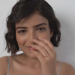 PurpleLuck Elisha Rose Gold Crown Ring. Simple and elegant adjustable ring. Minimal design