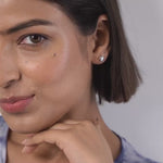 PurpleLuck Naomi Oxidized Sterling Silver Earrings . Tortoise shape cute and charming studs for women and girls 