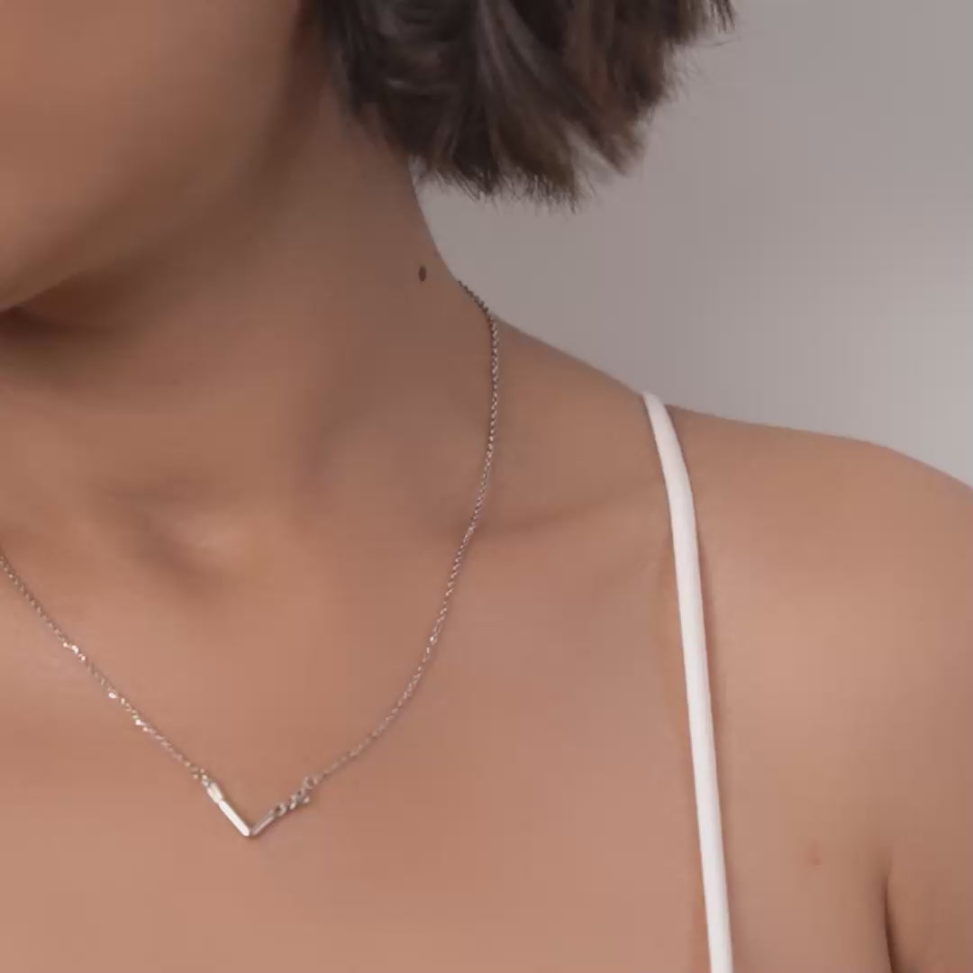 PurpleLuck Love Letter Silver Necklace