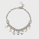 Purpleluck Ileana 925 Silver Charm Bracelet. Sterling Silver festive wear for women and girls. Gift for sister, wife and girlfriend
