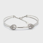 PurpleLuck Ayesha 925 Silver Bracelet Elegant adjustable modern design bracelet. Ideal gift idea for Women and girls