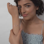 Purpleluck Grace 925 Silver Bracelet- Daily wear simple rose gold bracelet for girls and women