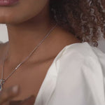 PurpleLuck Painted Lady 999 Silver Pendant Set. Sophisticated pendant and earrings for women and girls Perfect Gift for wife and girlfriend