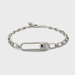 Purpleluck Minissha 925 Silver Bracelet in dainty design. Elegant charm bracelet for Women and girls. Ideal Gift for girlfriend.