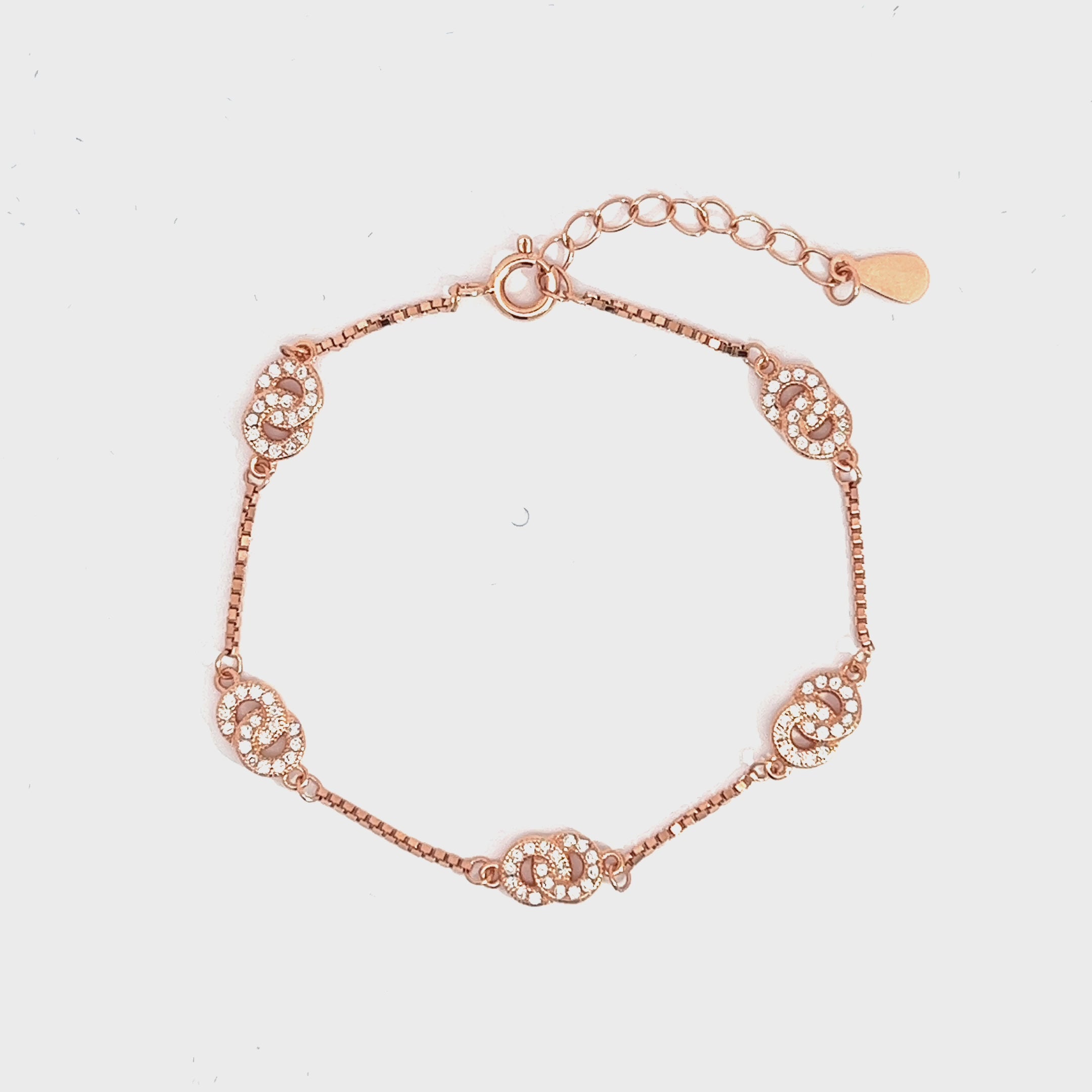 Purpleluck Grace 925 Silver Bracelet- Daily wear simple rose gold bracelet for girls and women