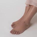 PurpleLuck Giorgia Rose Gold Anklet. Sterling Silver beaded anklet for girls and women or daily wear