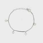 PurpleLuck Trisha 925 Silver Bracelet.Simple and elegant chain bracelet with adjustable length bracelet. Perfect gift for girlfriend