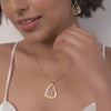 PurpleLuck Bellucci Gold Italian Pendant Set .Delicate pearl jewellery set Ideal for gifting for wife, sister and girlfriend
