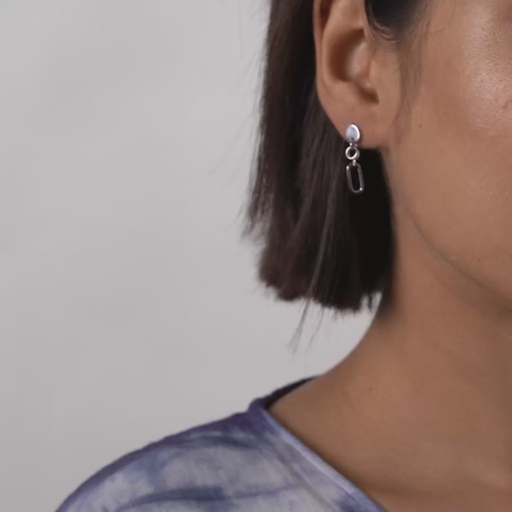 PurpleLuck Annette Silver Drop Earrings