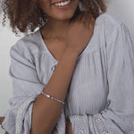 PurpleLuck Rehana 925 Silver Bracelet. Dainty and Luxurious bracelet for Women and girls. Charming gift for Wife and Sister