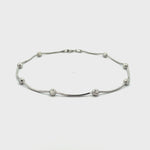 PurpleLuck Alyssa 925 Silver Anklet. Minimal sleek ankle jewellery for women and girls. Dainty single anklet