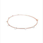 PurpleLuck Elektra 925 Silver Queen Anklet in rose gold plating for women and girls. Ideal daily wear and gift with adjustable chain