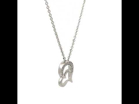 PurpleLuck Heartbeat Silver Necklace - Romantic gift for girlfriend and wife with adjustable chain. Valentine and anniversary gift