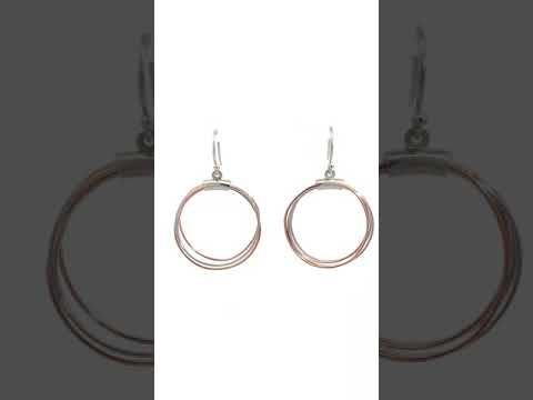 PurpleLuck- Silver & Rose Gold Russian Style Drop Earrings