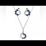 PurpleLuck Silver Imperial Blossom Pendant Set. Sterling silver set for a birthday gift