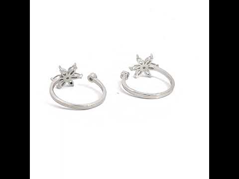 PurpleLuck Pranitha Silver Toe Ring Sterling Silver toe rings for women Traditional and Festive wear.
