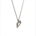 purpleluck My Valentine 925 Silver Necklace. Modern minimal heart design pendant with adjustable chain for gifting
